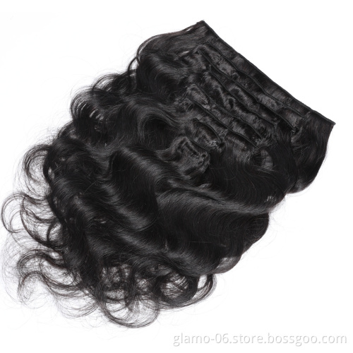 Cheveux Humain Human Hair 4C Human Hair Clip Ins Bleaching Hair Extensions